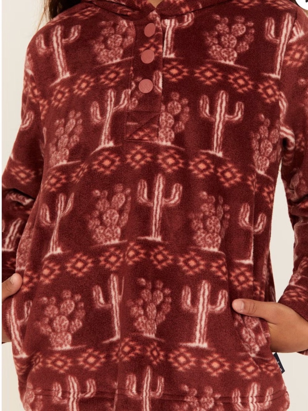 Wrangler Rust Cactus Fleece Pullover
